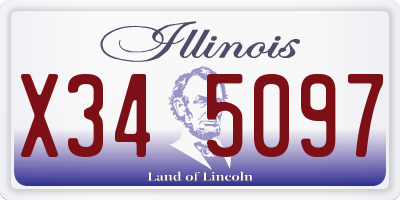 IL license plate X345097