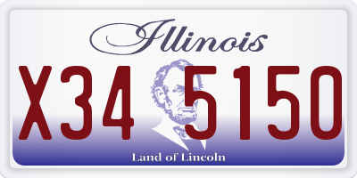 IL license plate X345150