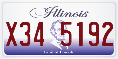 IL license plate X345192