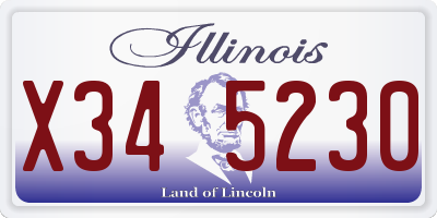 IL license plate X345230