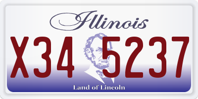 IL license plate X345237