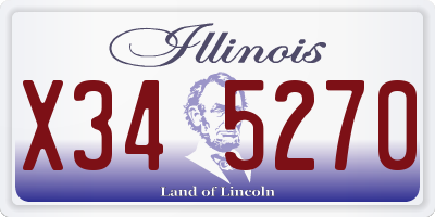 IL license plate X345270