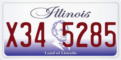 IL license plate X345285
