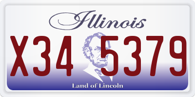 IL license plate X345379