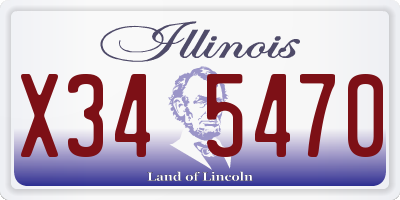 IL license plate X345470