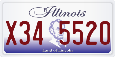 IL license plate X345520