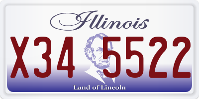 IL license plate X345522
