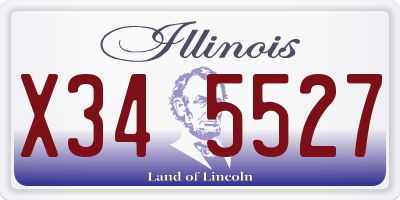 IL license plate X345527
