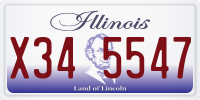 IL license plate X345547