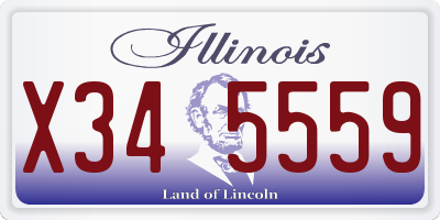 IL license plate X345559