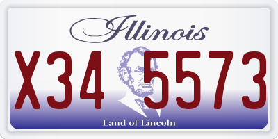 IL license plate X345573