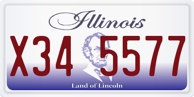 IL license plate X345577
