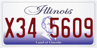 IL license plate X345609
