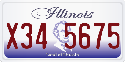 IL license plate X345675