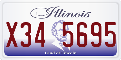 IL license plate X345695