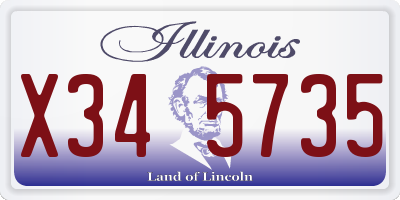 IL license plate X345735