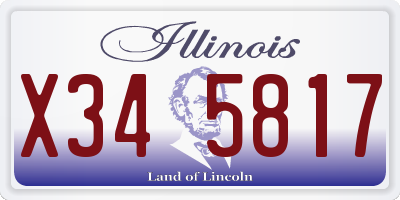 IL license plate X345817