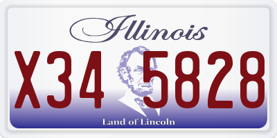 IL license plate X345828
