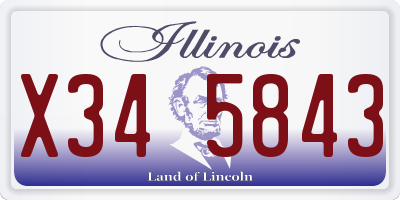 IL license plate X345843