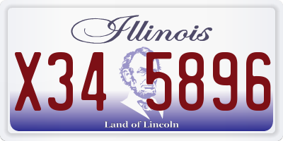 IL license plate X345896