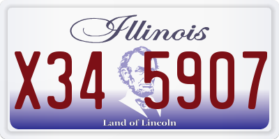 IL license plate X345907