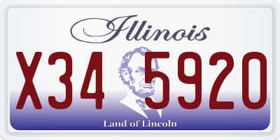 IL license plate X345920