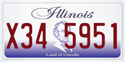 IL license plate X345951