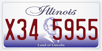 IL license plate X345955