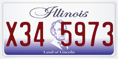 IL license plate X345973
