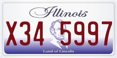 IL license plate X345997