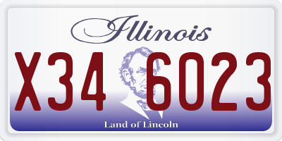 IL license plate X346023