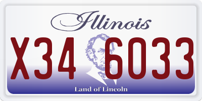 IL license plate X346033