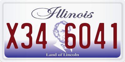 IL license plate X346041