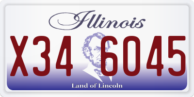 IL license plate X346045