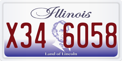 IL license plate X346058