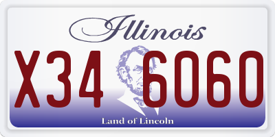 IL license plate X346060