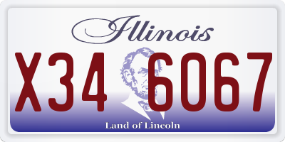 IL license plate X346067