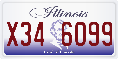 IL license plate X346099