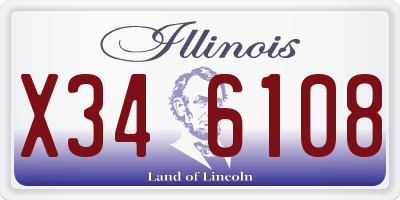 IL license plate X346108