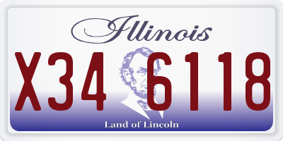 IL license plate X346118