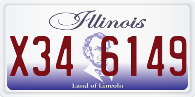 IL license plate X346149