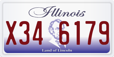 IL license plate X346179