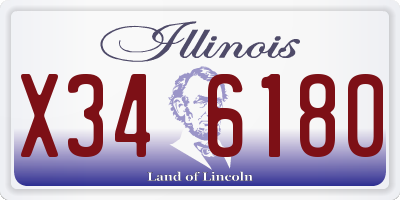 IL license plate X346180