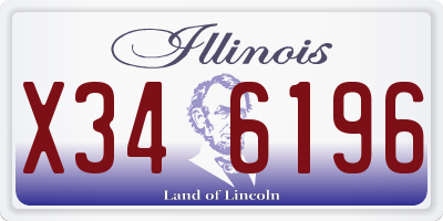 IL license plate X346196