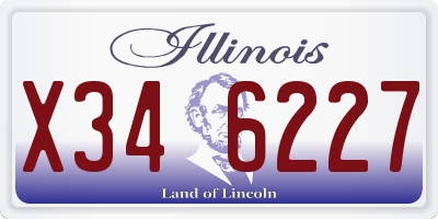IL license plate X346227