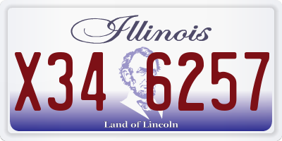 IL license plate X346257