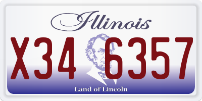 IL license plate X346357