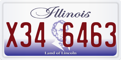 IL license plate X346463