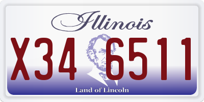 IL license plate X346511