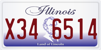 IL license plate X346514